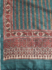 Printed Tussar Unstitched Suit With Dupatta