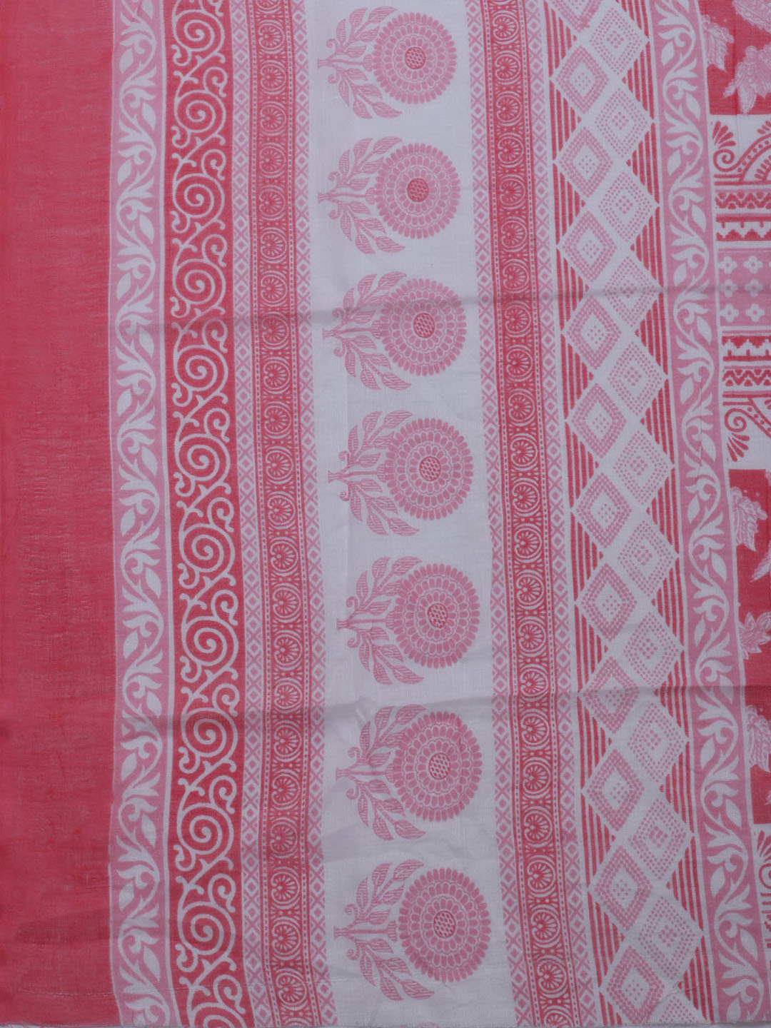 Printed Cotton Blend Unstitched Suit With Dupatta