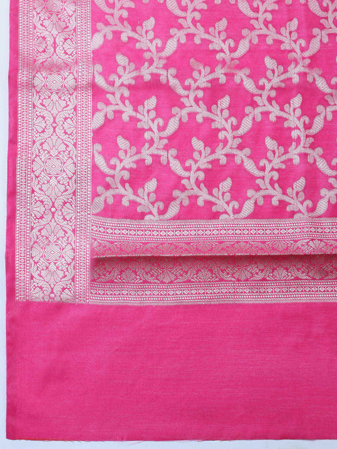Banarasi Chanderi Unstitched Suit With Pant &amp; Dupatta