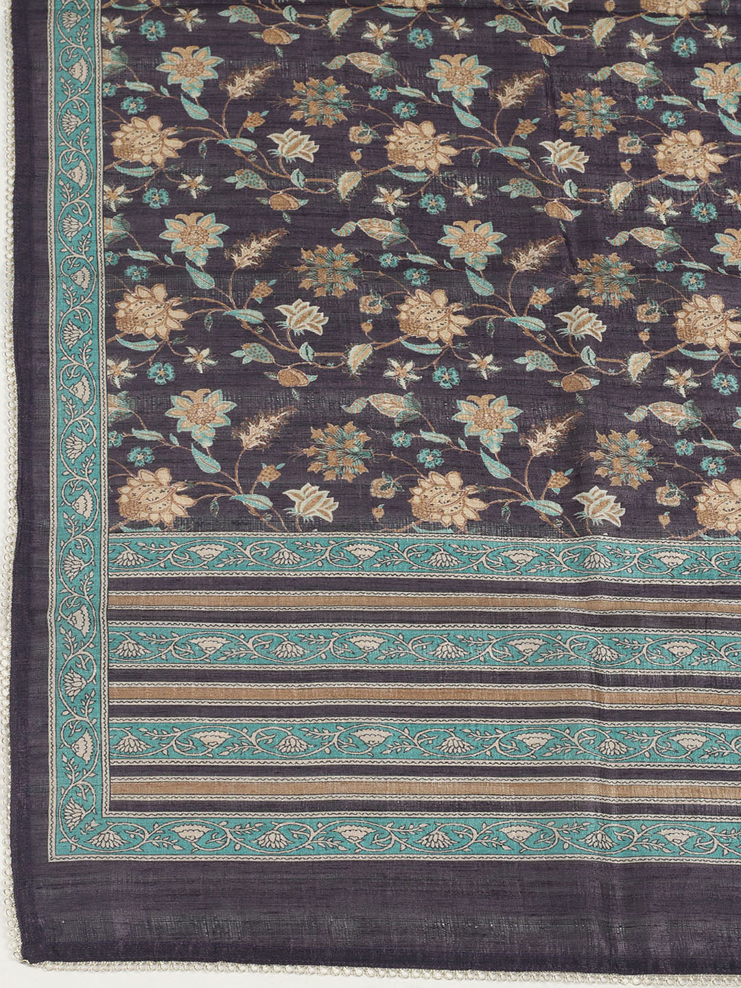 Embroidered Tussar Unstitched Suit With Dupatta
