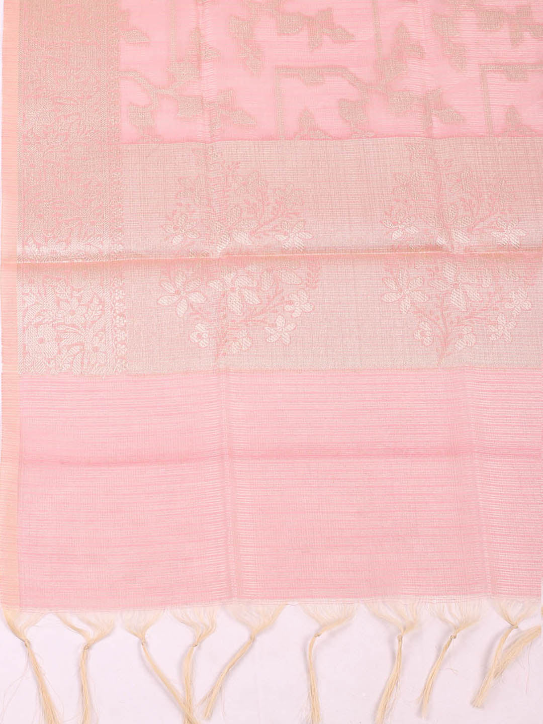 Embroidered Tissue Unstitched Suit With Pant &amp; Dupatta