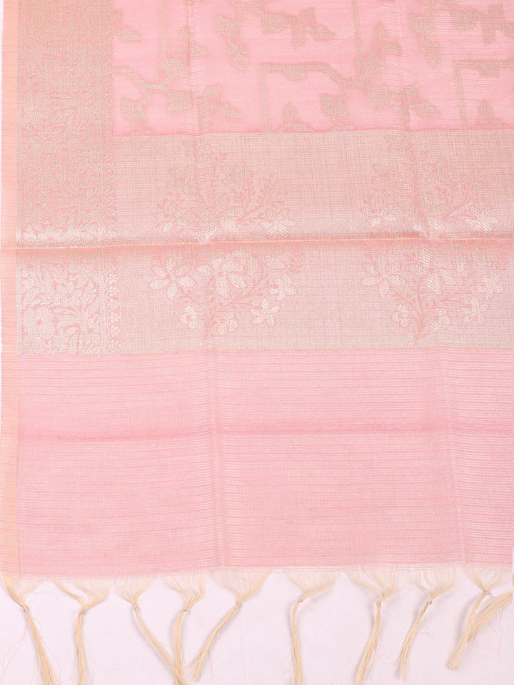 Embroidered Tissue Unstitched Suit With Pant &amp; Dupatta