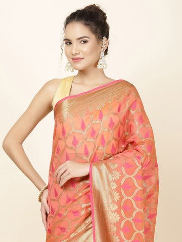 Zari Jaal Woven Cotton Saree