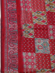 Embroidered Cotton Blend Unstitched Suit With Pant & Dupatta