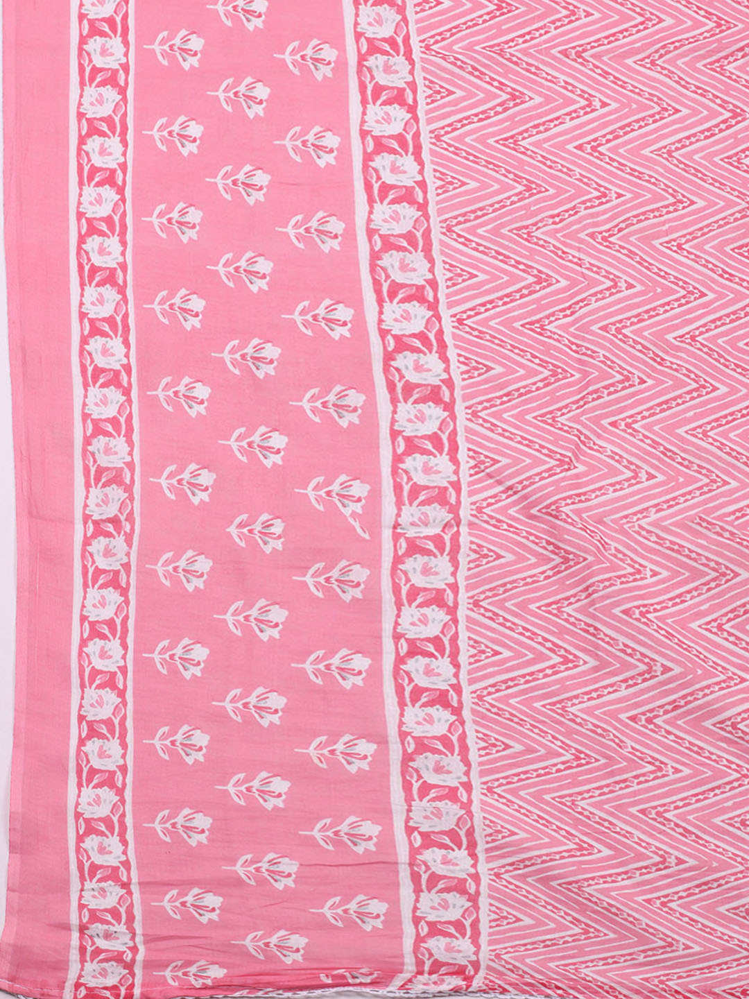 Embroidered Cotton Blend Unstitched Suit With Pant &amp; Dupatta