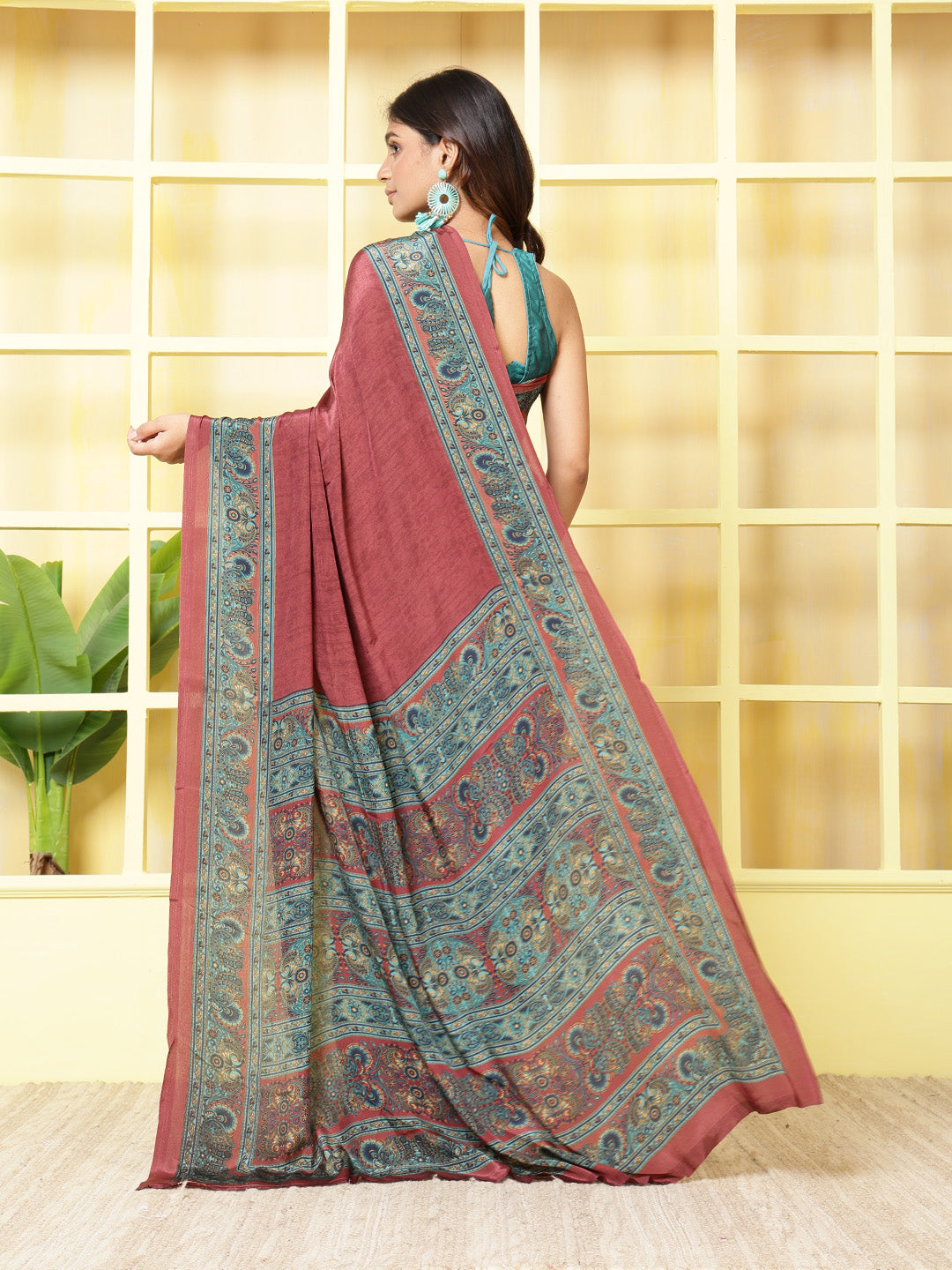 Digital Printed Crepe Saree