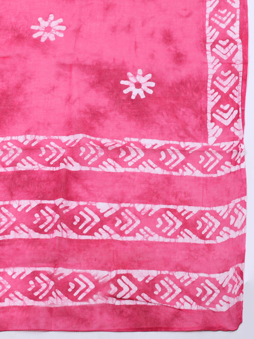 Printed Cotton Blend Unstitched Suit With Pant &amp; Dupatta