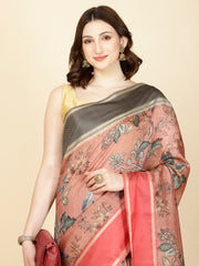 Digital Floral Printed Cotton Saree