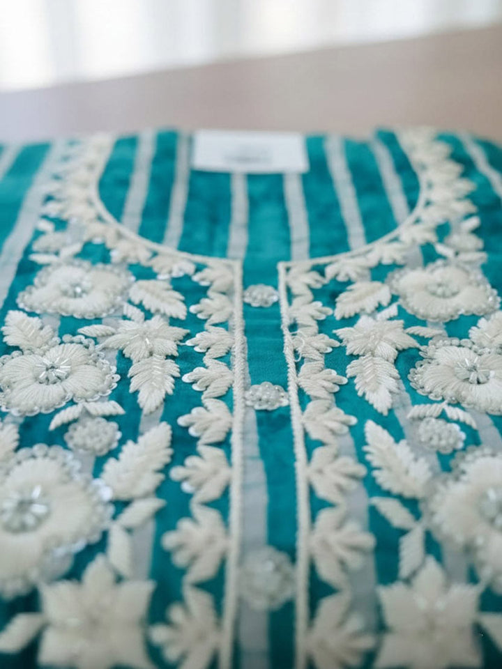 Printed Cotton Blend Unstitched Suit With Pant &amp; Dupatta