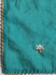 Neck Embroidered Cotton Blend Unstitched Suit With Dupatta