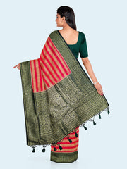 Zari Jaal Woven Art Silk Saree