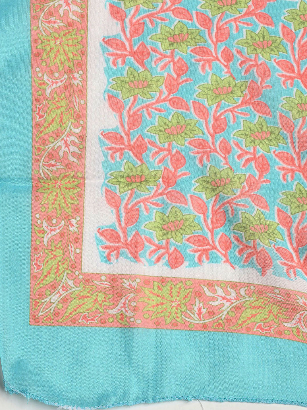 Printed Cotton Blend Unstitched Suit With Dupatta