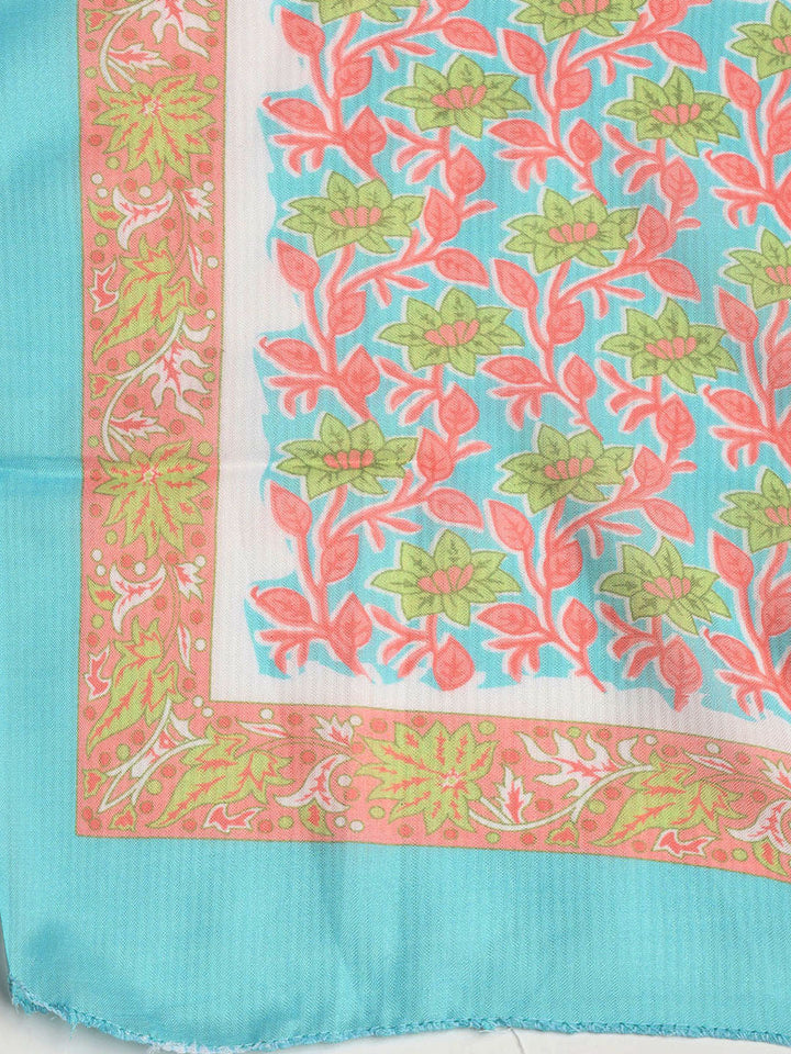 Printed Cotton Blend Unstitched Suit With Dupatta