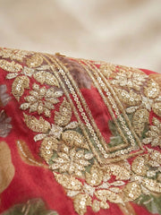 Embroidered Cotton Unstitched Suit With Pant