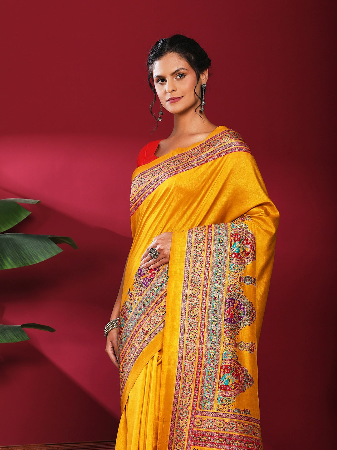 Digital Print Art Silk Saree