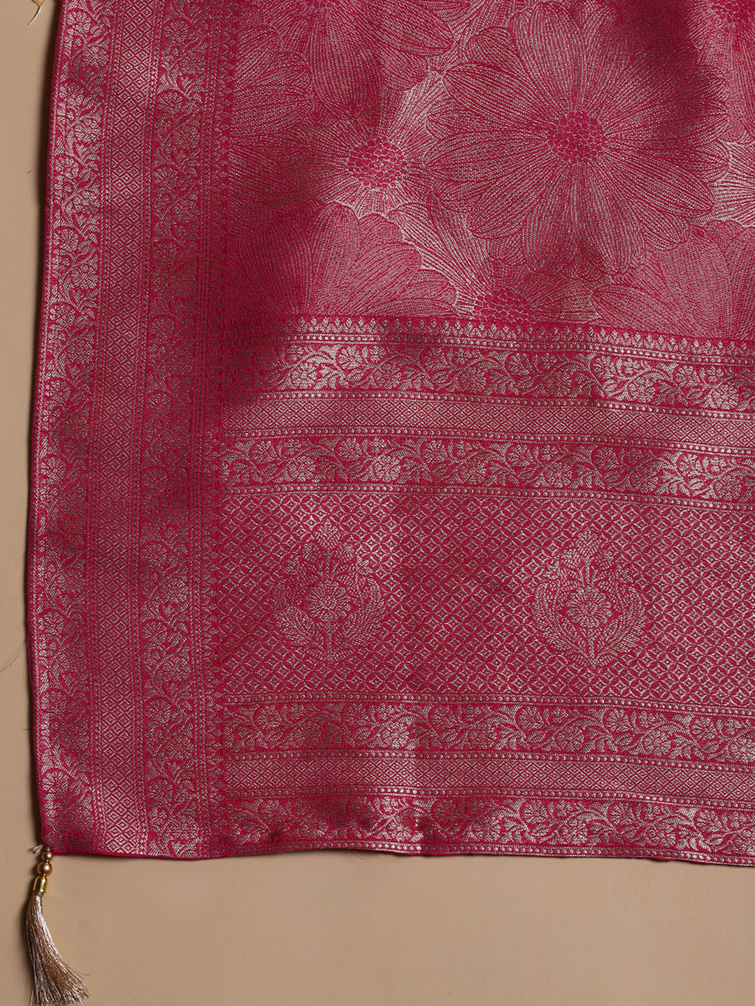 Kanjeevaram Chanderi Unstitched Suit With Dupatta