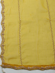 Embroidered Organza Unstitched Suit With Dupatta