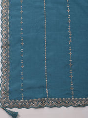 Woven Design Cotton Blend Unstitched Suit With Dupatta