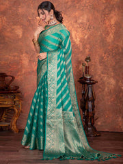 Stone Embroidery Organza Saree