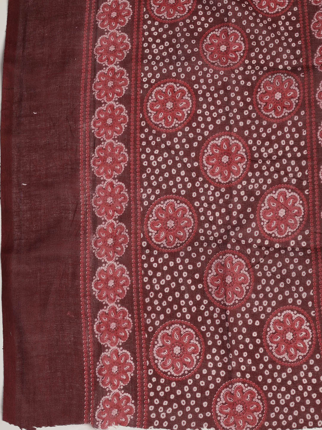 Printed Cotton Blend Unstitched Suit With Dupatta