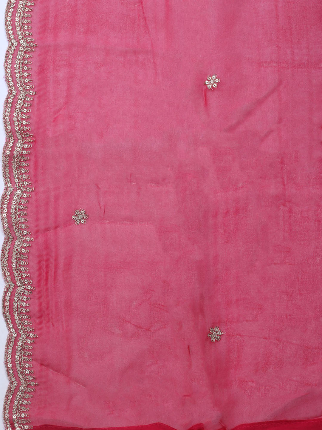Neck Embroidered Cotton Blend Unstitched Suit With Dupatta