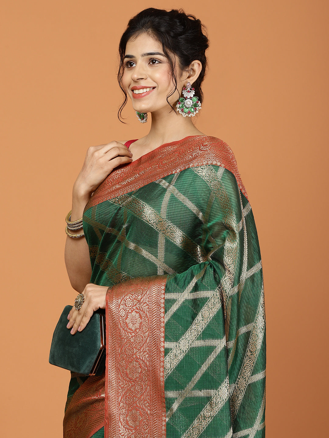 Zari Jaal Cotton Woven Saree
