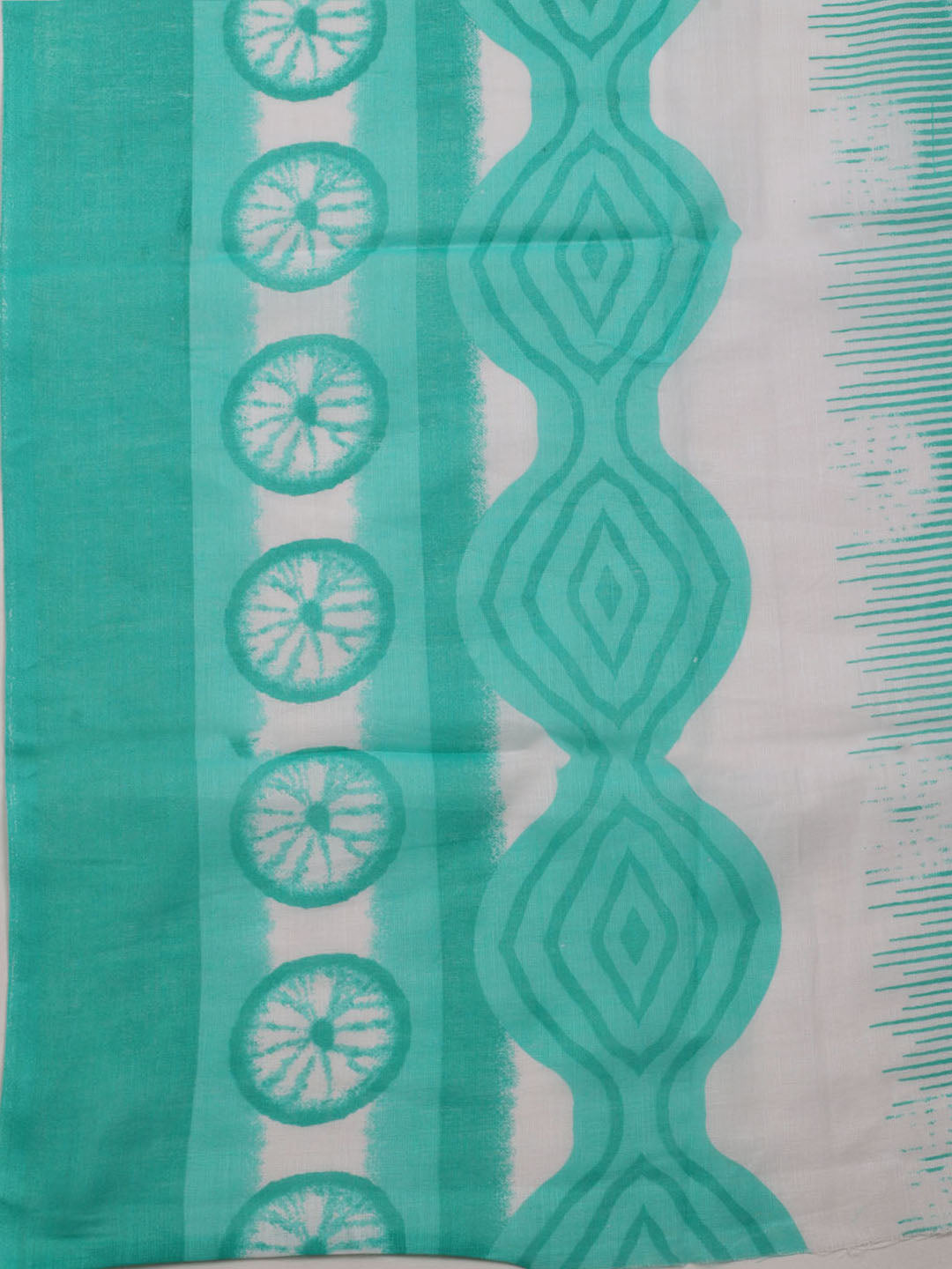 Printed Cotton Blend Unstitched Suit With Dupatta