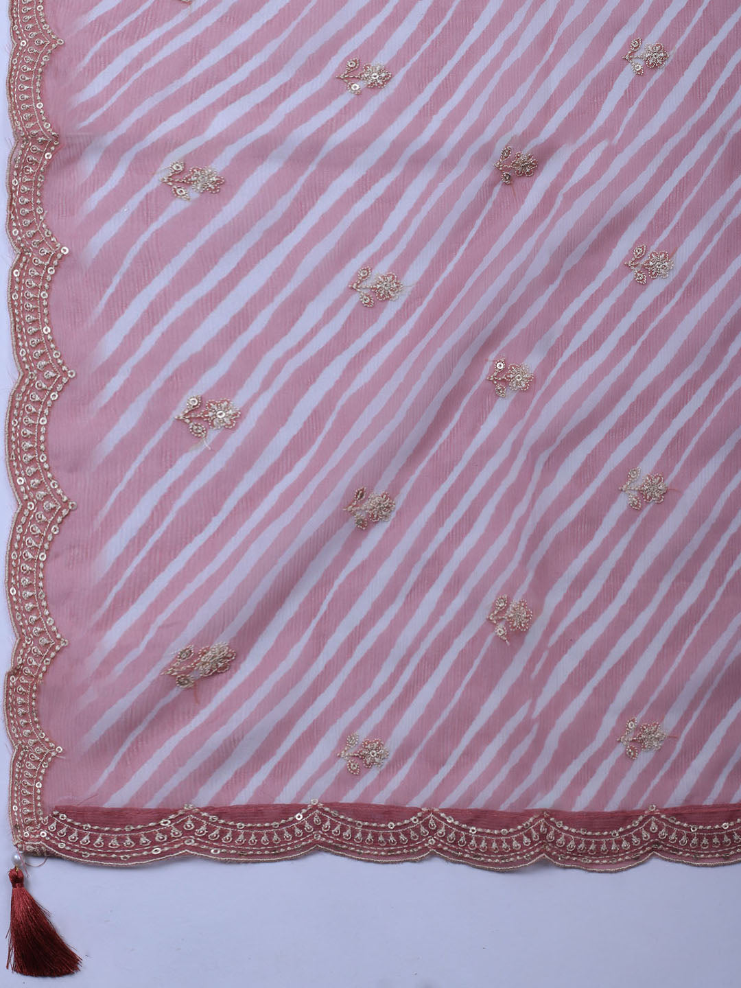 Embroidered Art Silk Unstitched Suit Piece With Dupatta
