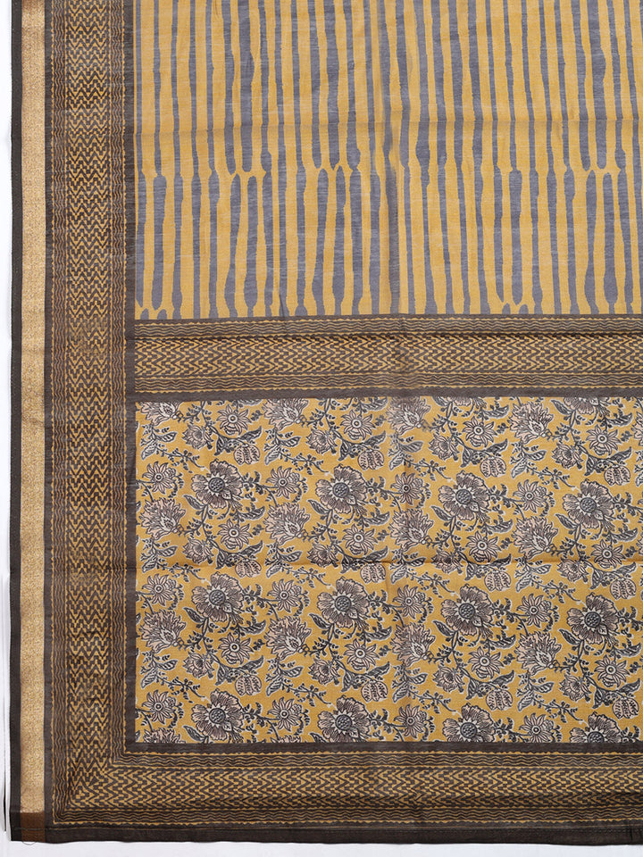 Printed, Cotton Blend Unstitched Suit With Pant &amp; Dupatta