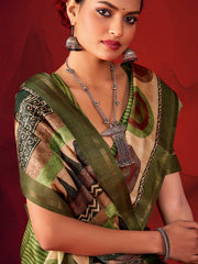 Digital Printed Art Silk Saree