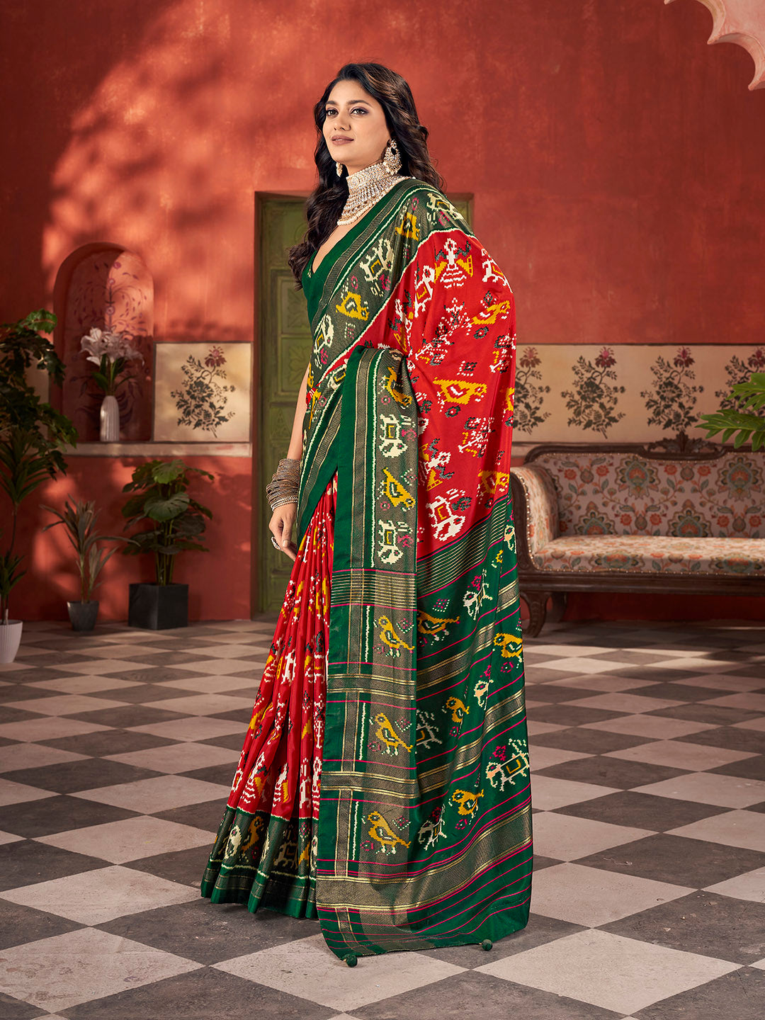 Printed Tussar Saree