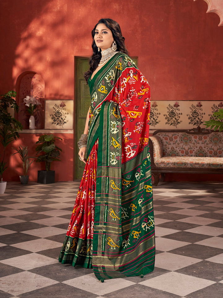 Printed Tussar Saree