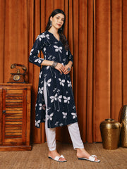 printed Cotton Blend Kurta