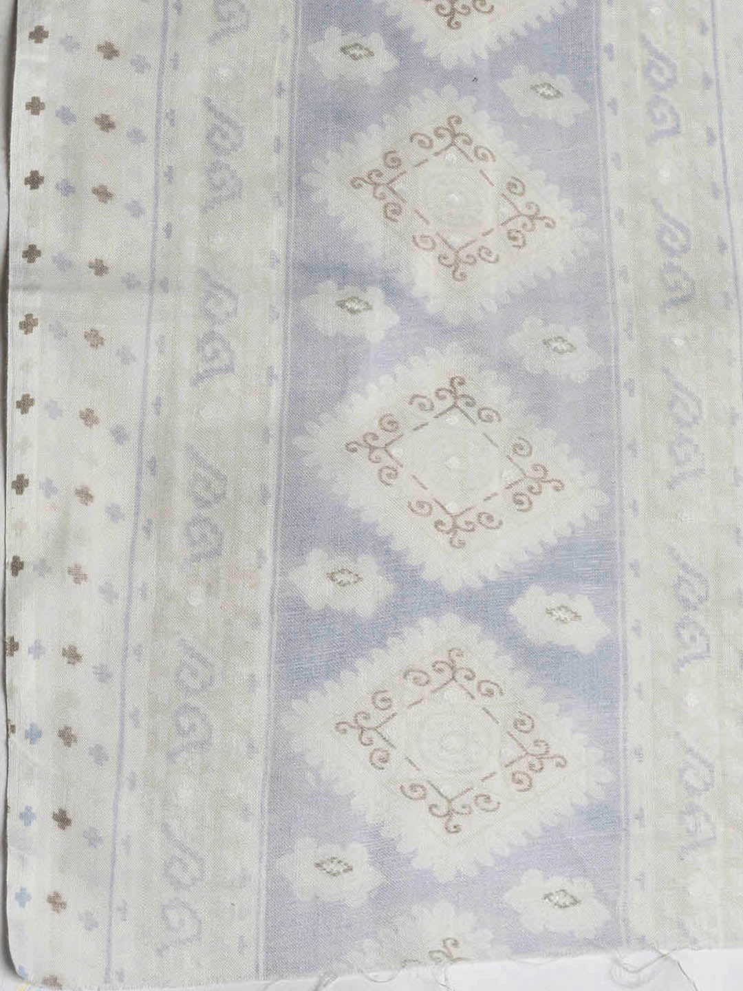 Printed Cotton Blend Unstitched Suit With Dupatta