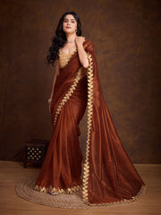 Stone Embroidery Tissue Saree