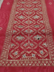 Embroidered Cotton Blend Unstitched Suit With Pant & Dupatta