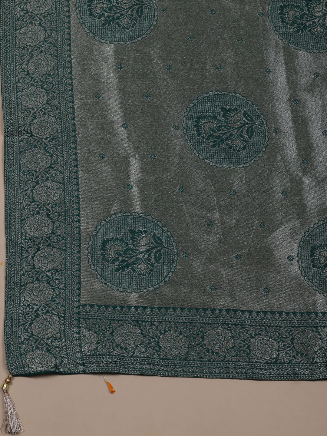 Kanjeevaram Chanderi Unstitched Suit With Dupatta