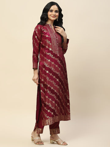 Zari Jaal Handloom Unstitched Suit Piece With Dupatta