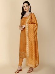 Woven Chanderi Unstitched Suit Piece With Dupatta