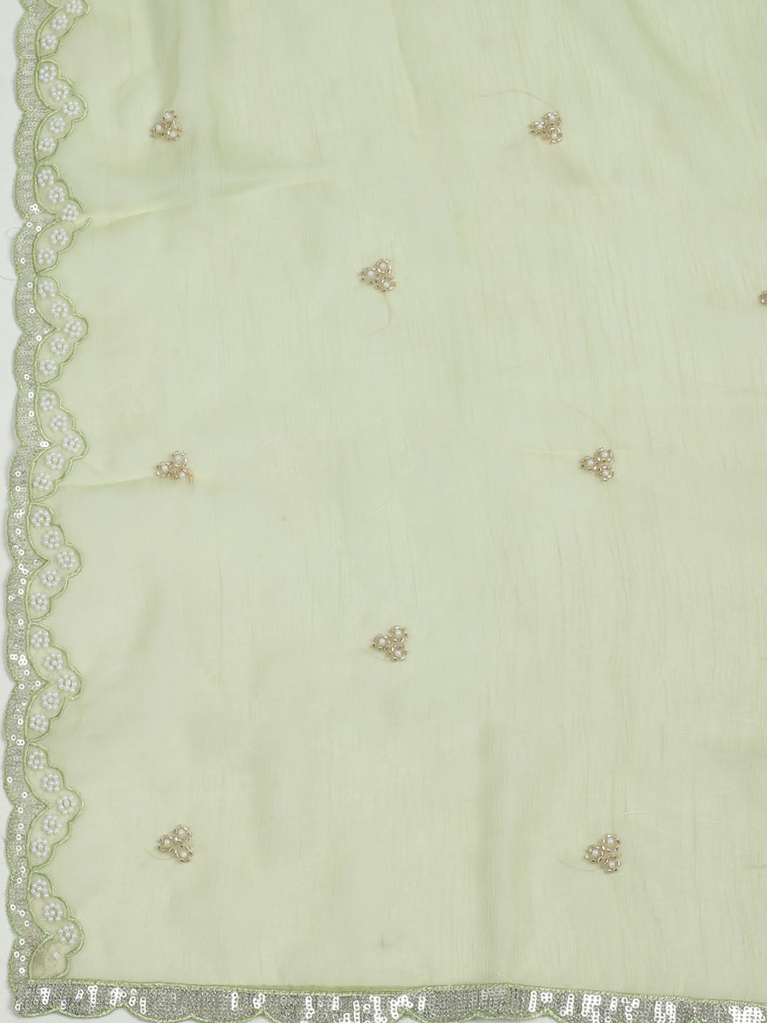 Embroidered Chiffon Unstitched Suit With Dupatta