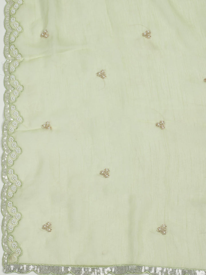 Embroidered Chiffon Unstitched Suit With Dupatta