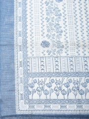 Embroidered Cotton Blend Unstitched Suit With Pant & Dupatta