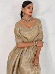 Woven Design Linen Saree