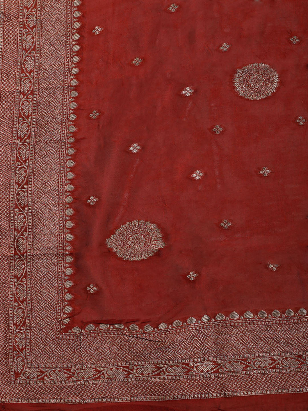Woven Chanderi Unstitched Suit With Dupatta