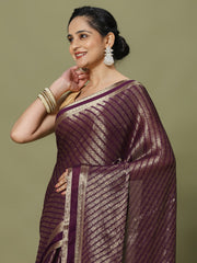 Zari Jaal Woven Crepe Saree