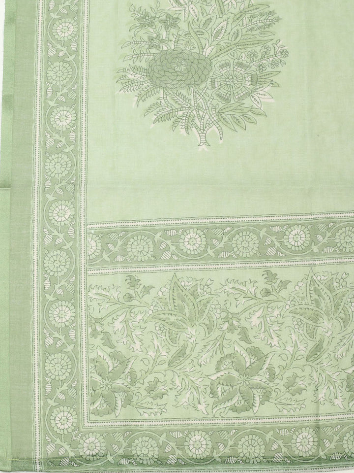 Embroidered Chanderi Unstitched Suit With Pant &amp; Dupatta