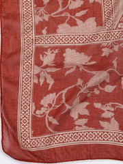 Printed Cotton Blend Unstitched Suit With Dupatta
