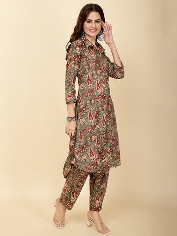 Printed Cotton Kurta Set