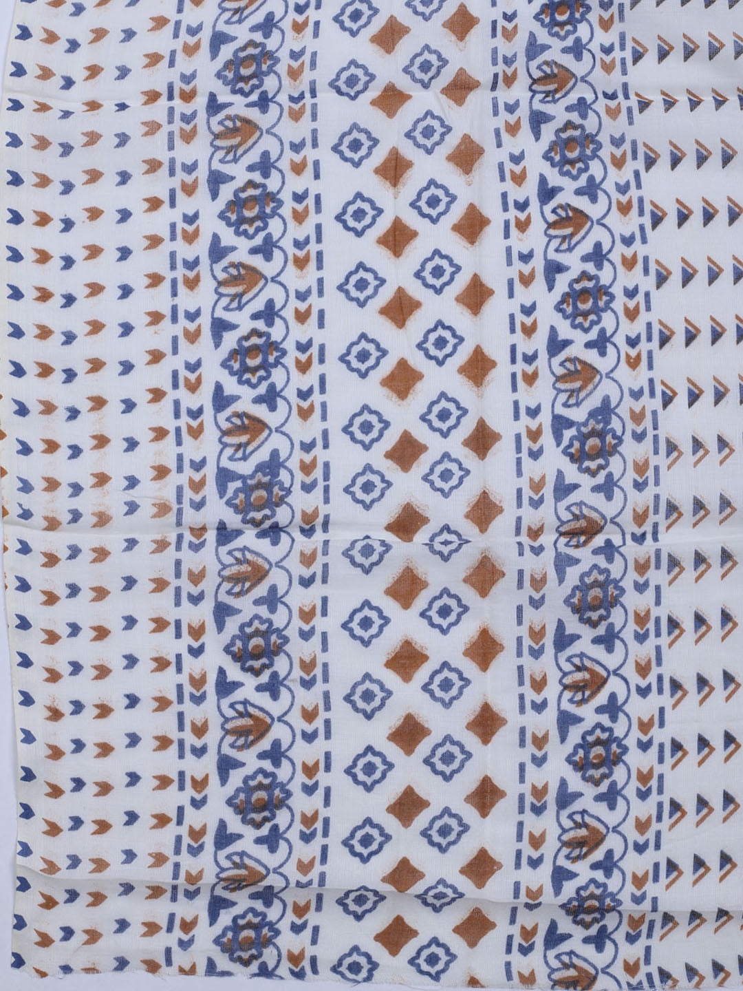 Printed Cotton Blend Unstitched Suit With Dupatta