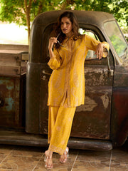 Embellished Silk Crepe Kurta With Pant